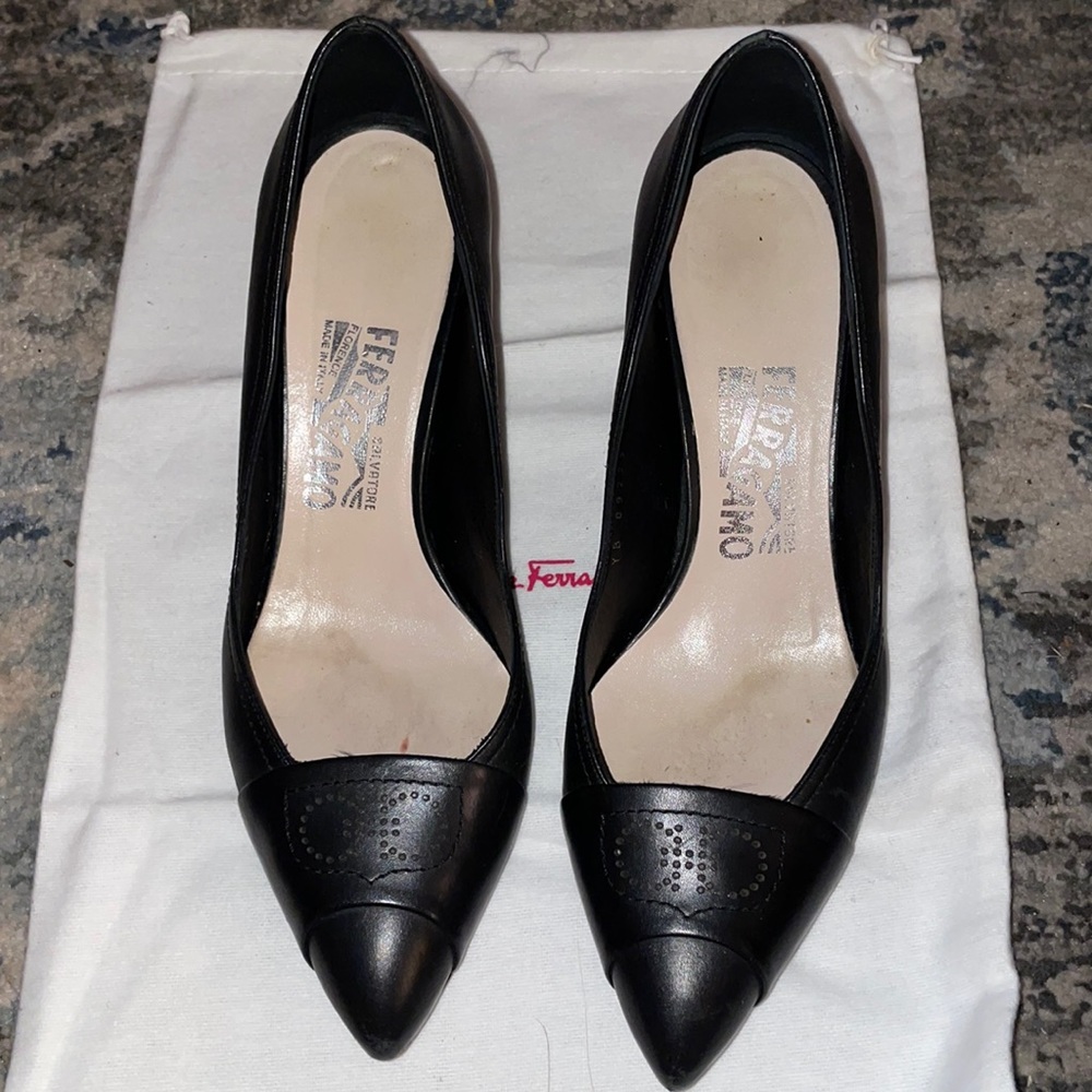 Salvatore Ferragamo Classic Cap Toe Heels Pumps 7